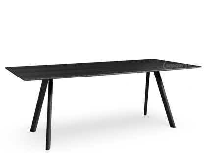 Copenhague Table CPH30 L 200 x W 90 x H 74|Black lacquered oak|Black lacquered oak veneer