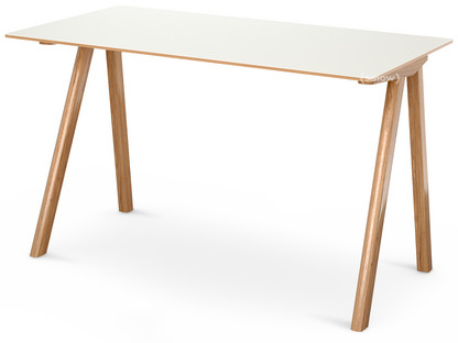 Copenhague Desk CPH90 Lacquered oak|Linoleum off-white