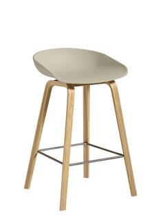 About A Stool AAS 32 Kitchen version: seat height 64 cm|Lacquered oak|Pastel green