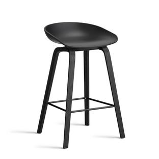 About A Stool AAS 32 Kitchen version: seat height 64 cm|Black lacquered oak|Black 2.0