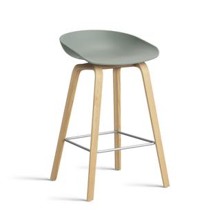 About A Stool AAS 32 Kitchen version: seat height 64 cm|Lacquered oak|Fall green 2.0