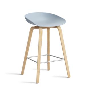 About A Stool AAS 32 Kitchen version: seat height 64 cm|Soap treated oak|Slate blue 2.0