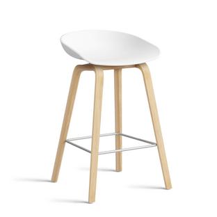 About A Stool AAS 32 Kitchen version: seat height 64 cm|Soap treated oak|White 2.0