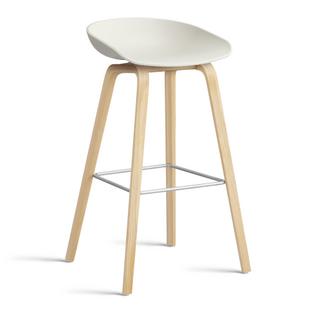 About A Stool AAS 32 Bar version: seat height 74 cm|Soap treated oak|Melange cream 2.0
