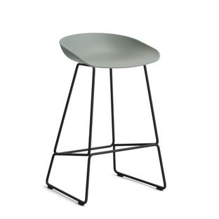 About A Stool AAS 38 Kitchen version: seat height 64 cm|Steel black powder-coated|Fall green 2.0