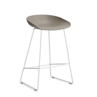 About A Stool AAS 38 Kitchen version: seat height 64 cm|Steel white powder-coated|Khaki 2.0