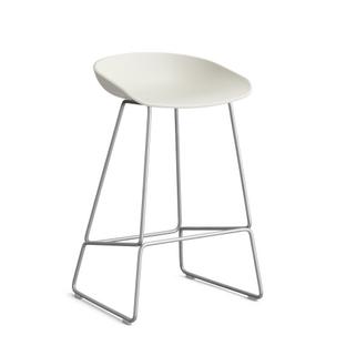 About A Stool AAS 38 Kitchen version: seat height 64 cm|Stainless steel|Melange cream 2.0