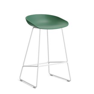 About A Stool AAS 38 Kitchen version: seat height 64 cm|Steel white powder-coated|Teal green 2.0
