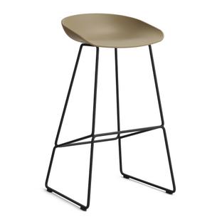 About A Stool AAS 38 Bar version: seat height 74 cm|Steel black powder-coated|Clay 2.0