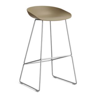 About A Stool AAS 38 Bar version: seat height 74 cm|Stainless steel|Clay 2.0