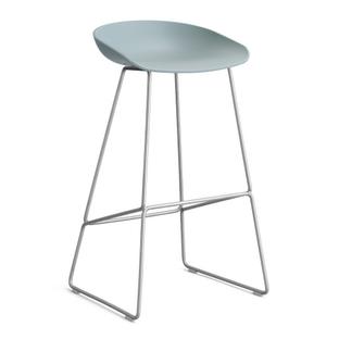About A Stool AAS 38 Bar version: seat height 74 cm|Stainless steel|Dusty blue 2.0