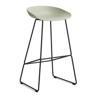 About A Stool AAS 38 Bar version: seat height 74 cm|Steel black powder-coated|Pastel green 2.0