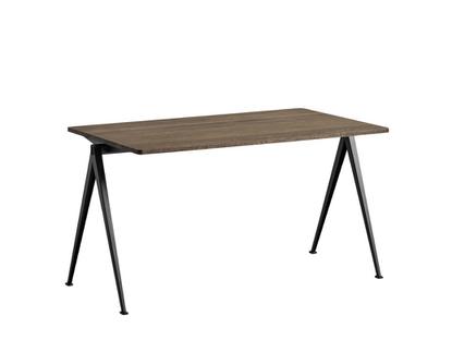 Pyramid Table 01 L 140 x W 75 x H 74 cm|Smoked oak|Steel black powder-coated
