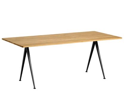 Pyramid Table 02 Clear lacquered oak|Steel black powder-coated