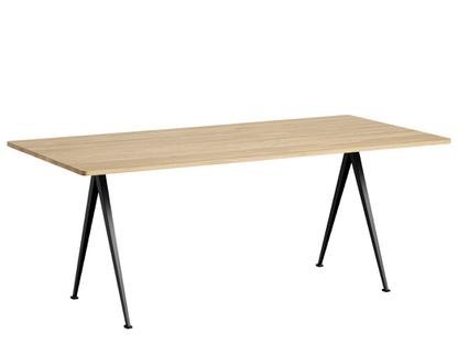 Hay Pyramid Table 02 Matt Lacquered Oak Steel Black Powder