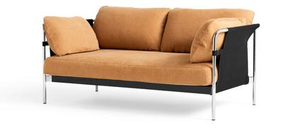Can Sofa 2.0 Two-seater|Fabric Linara 142 - Cork|Chrome