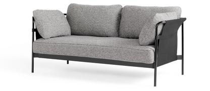 Can Sofa 2.0 Two-seater|Fabric Olavi by HAY 03 - Grey|Black