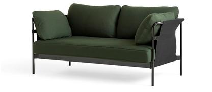 Can Sofa 2.0 Two-seater|Fabric Steelcut 975 - Fir|Black