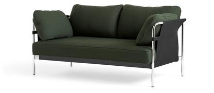 Can Sofa 2.0 Two-seater|Fabric Steelcut 975 - Fir|Chrome
