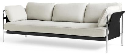 Can Sofa 2.0 Three-seater|Fabric Linara 311 - Creamy white|Chrome