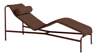 Palissade Chaise Longue Iron red|With cushion|With neck pillow