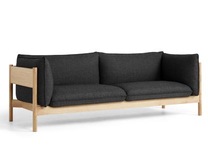 Arbour Sofa Re-wool 198 - black/natural|Oiled waxed oak