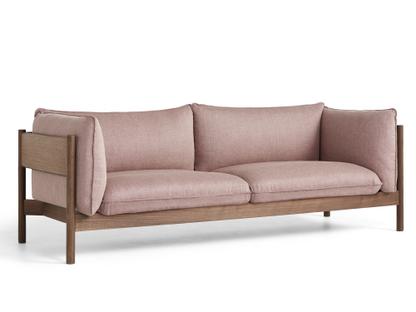 Arbour Sofa Re-wool 648 - pale rose/natural|Oiled waxed walnut