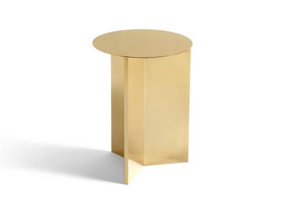 Slit Table Steel|H 47 x Ø 35 cm|Brass polished