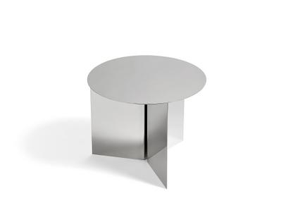 Slit Table Steel|H 35,5 x Ø 45 cm|Mirror polished