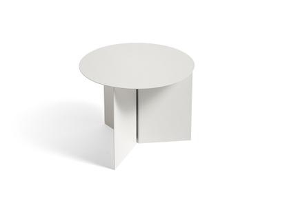 Slit Table Steel|H 35,5 x Ø 45 cm|White powder coated