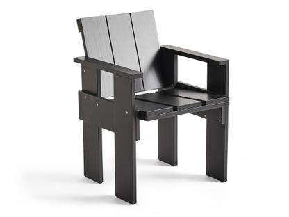 Crate Dining Chair Black lacquered pine