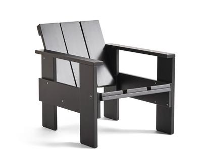 Crate Lounge Chair Black lacquered pine