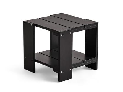 Crate Side Table Black lacquered pine