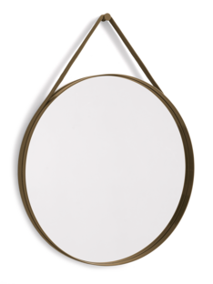 Strap Mirror No 2 ø 70 cm|Light brown
