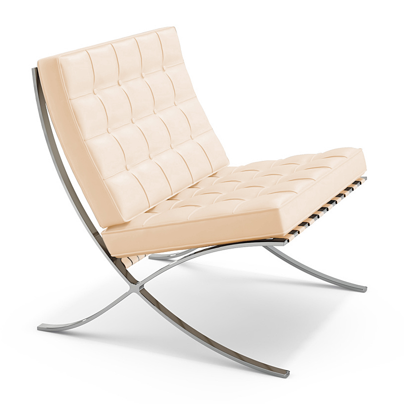 Doorzichtig Oh voorwoord Knoll International Barcelona Chair, Volo, Parchment by Ludwig Mies van der  Rohe, 1929 - Designer furniture by smow.com