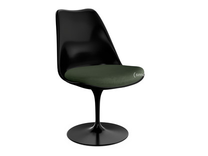 Saarinen Tulip Chair Swivel|Seat cushion|Black|Bottle Green (Eva 144)
