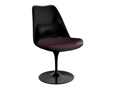 Saarinen Tulip Chair Swivel|Seat cushion|Black|Plum (Eva 119)