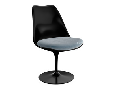 Saarinen Tulip Chair Swivel|Seat cushion|Black|Steel (Eva 172)