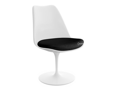 Saarinen Tulip Chair Swivel|Seat cushion|White|Black (Eva 138)