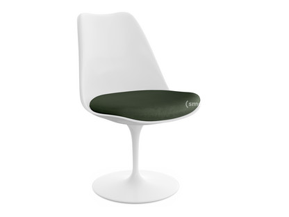 Saarinen Tulip Chair Swivel|Seat cushion|White|Bottle Green (Eva 144)