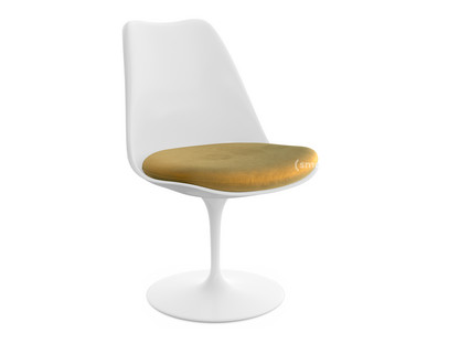 Saarinen Tulip Chair Swivel|Seat cushion|White|Gold (Eva 154)
