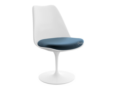 Saarinen Tulip Chair Swivel|Seat cushion|White|Night Blue (Eva 170)