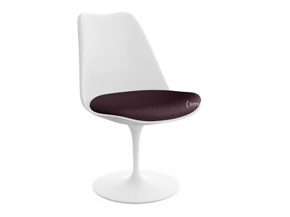Saarinen Tulip Chair Swivel|Seat cushion|White|Plum (Eva 119)