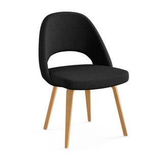 Saarinen executive conference chair Without armrests|Natural oak|Black