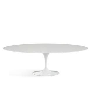 Saarinen Oval Dining Table L 244 cm x W 137 cm|White|Laminate white