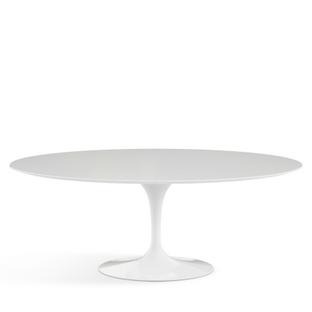 Saarinen Oval Dining Table L 198 cm x  W 121 cm|White|Laminate white