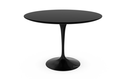 Saarinen Round Dining Table 107 cm|Black|Laminate black