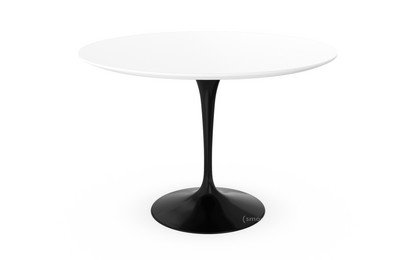 Saarinen Round Dining Table 107 cm|Black|Laminate white