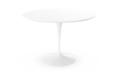 Saarinen Round Dining Table 107 cm|White|Laminate white