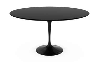 Saarinen Round Dining Table 137 cm|Black|Laminate black